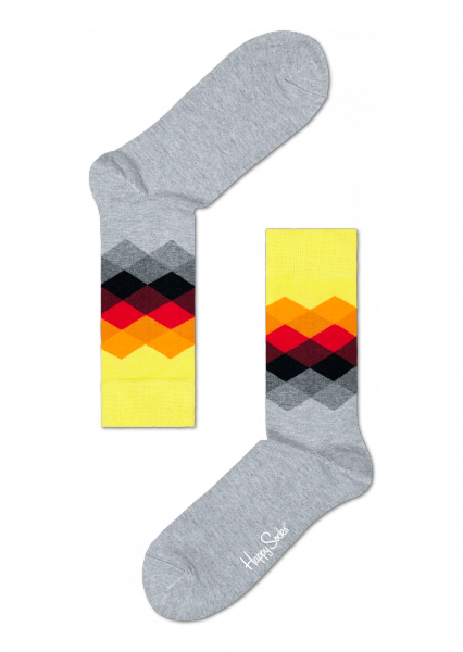 Fun Socks At Happy Socks For Happy People Faded Diamond - Sock (426x600)