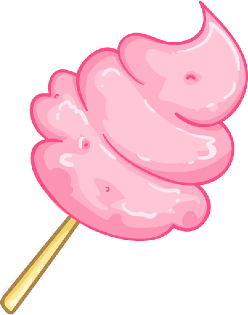 Cotton Candy Lollipop Sugar Clip Art - Cotton Candy Clipart (2289x2289)