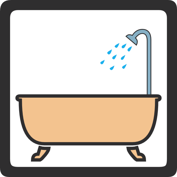Sports Border Clip Art - Shower And Bath Clipart (600x600)