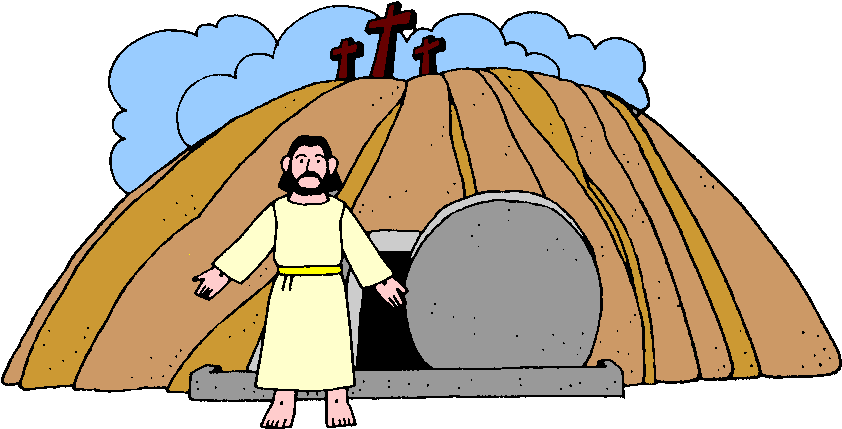 Resurrection Clipart - Jesus In The Tomb Clipart (863x445)