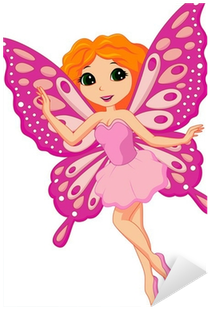 Illustration Of A Beautiful Pink Fairy Sticker • Pixers® - Pink Fairy (400x400)