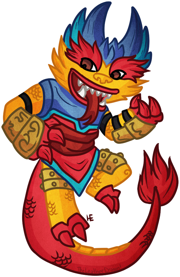 Fire Kraken By Theleatherdragoni - Draw Dragons In Skylanders (602x923)