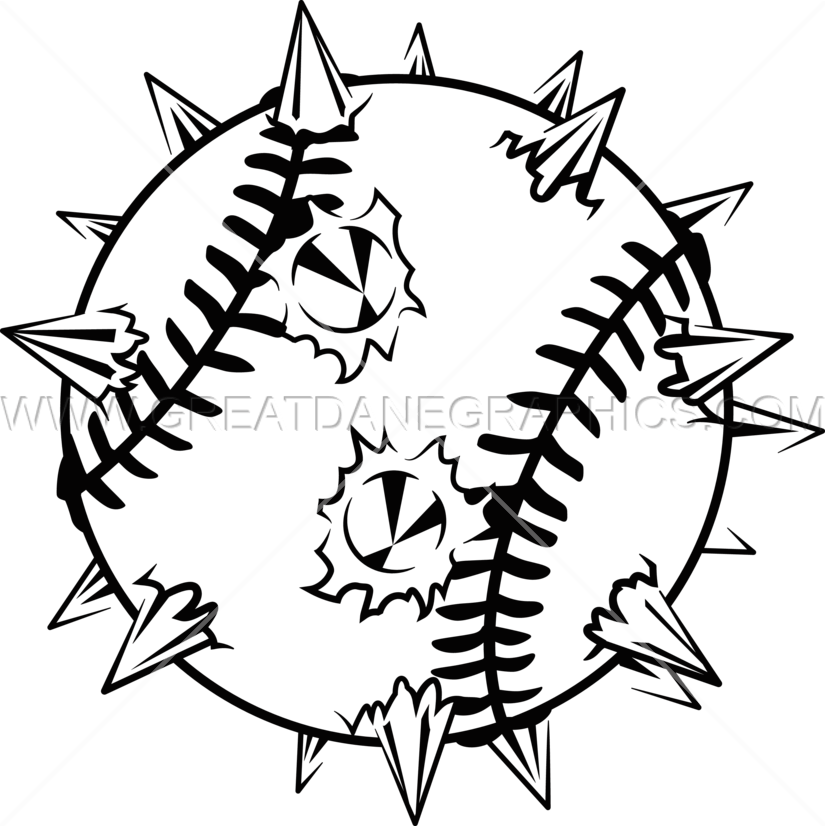 Spike Softball - Illustration (825x826)