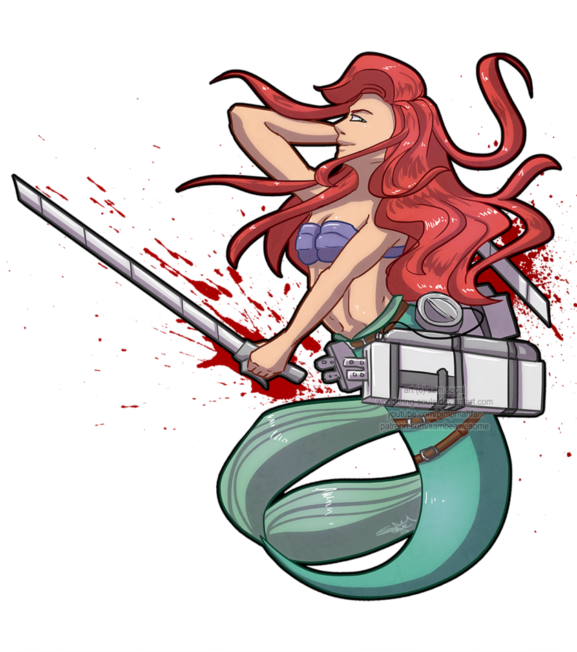 Attack On Kraken By Sambeawesome - Illustration (845x946)