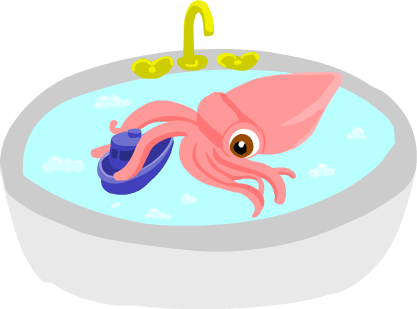 Release The Baby Kraken By Almightyoracle - Illustration (417x309)