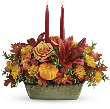 Teleflora's Country Oven Centerpiece - Teleflora Country Oven (368x460)
