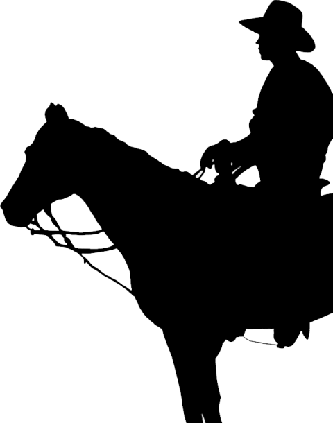 Free Png Cowboy Silhouette Png Images Transparent - Silhouette Cowboy (690x876)