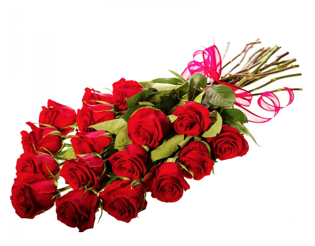 Long Stemmed Red Roses Bouquet - Garden Roses (800x800)