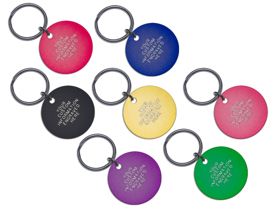 1-1/2" Aluminum Disk Key Tag - Circle (540x417)
