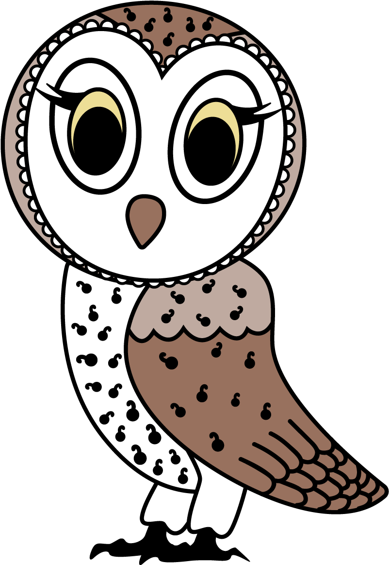Ali The Owl Mascot - Barn Owl (801x1210)