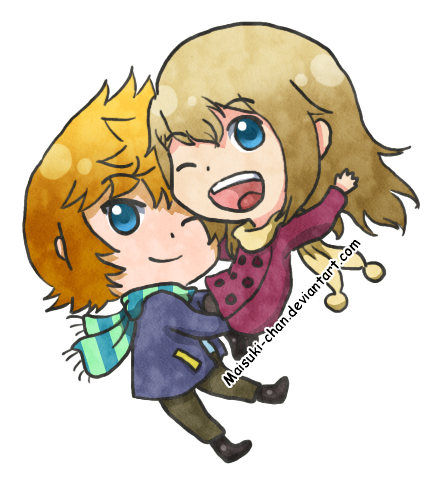 Chibi Roxas And Namine By Maisuki-chan - Roxas (550x540)