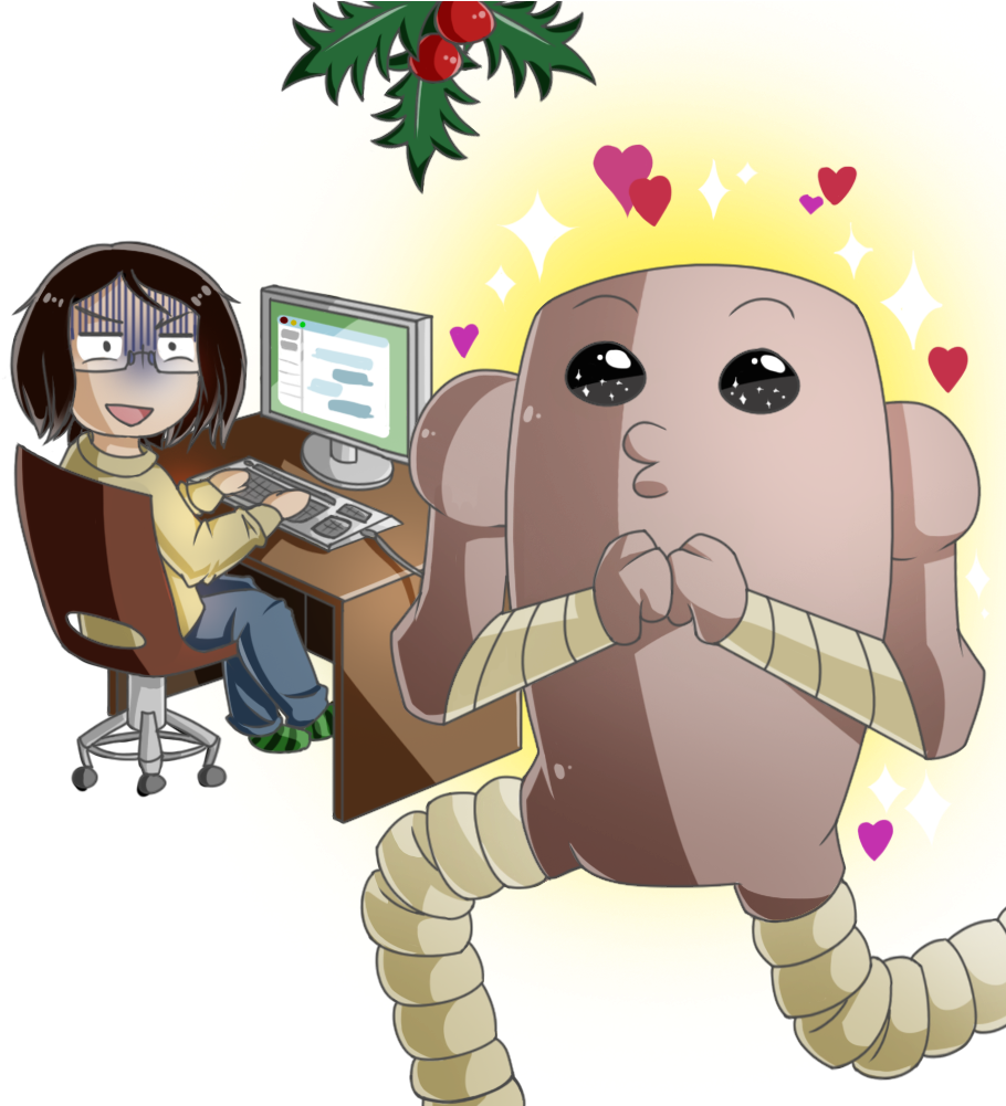 Hitmonlee Mistletoe = A Christmas Present By Cloudy-eevee - Cartoon (962x1000)