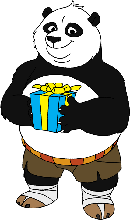 Po With A Present By Lionkingrulez - Cartoon (455x740)