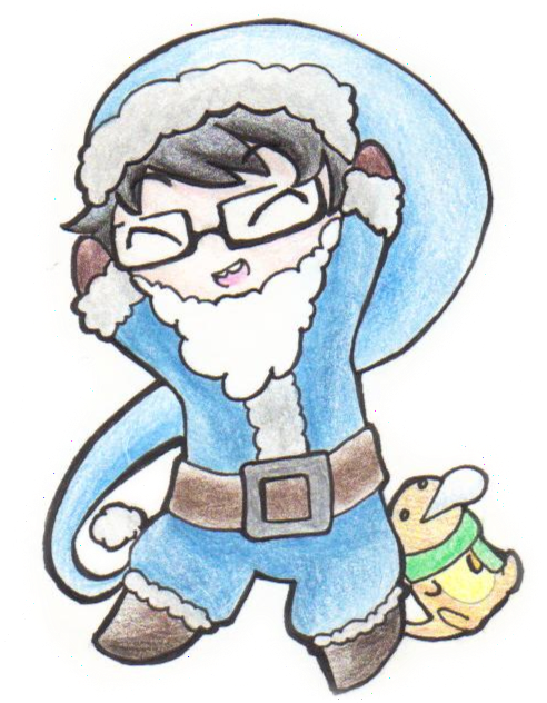 John Santabert And Casey [chibi Present] By Mistressamerah - Cartoon (500x700)