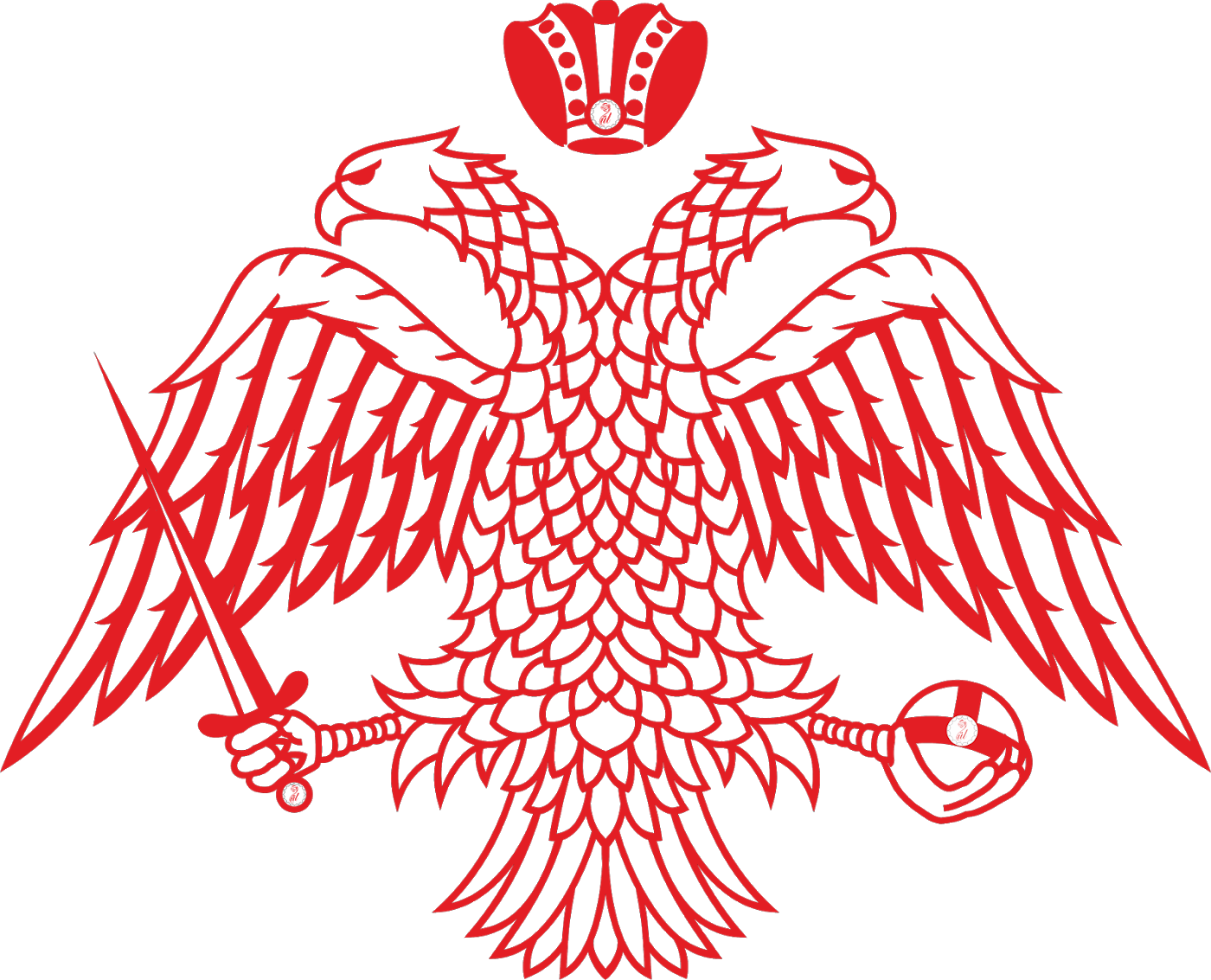 Byzantine Empire Byzantium Double-headed Eagle Symbol - Flag Of Greek Orthodox Church (1400x1133)