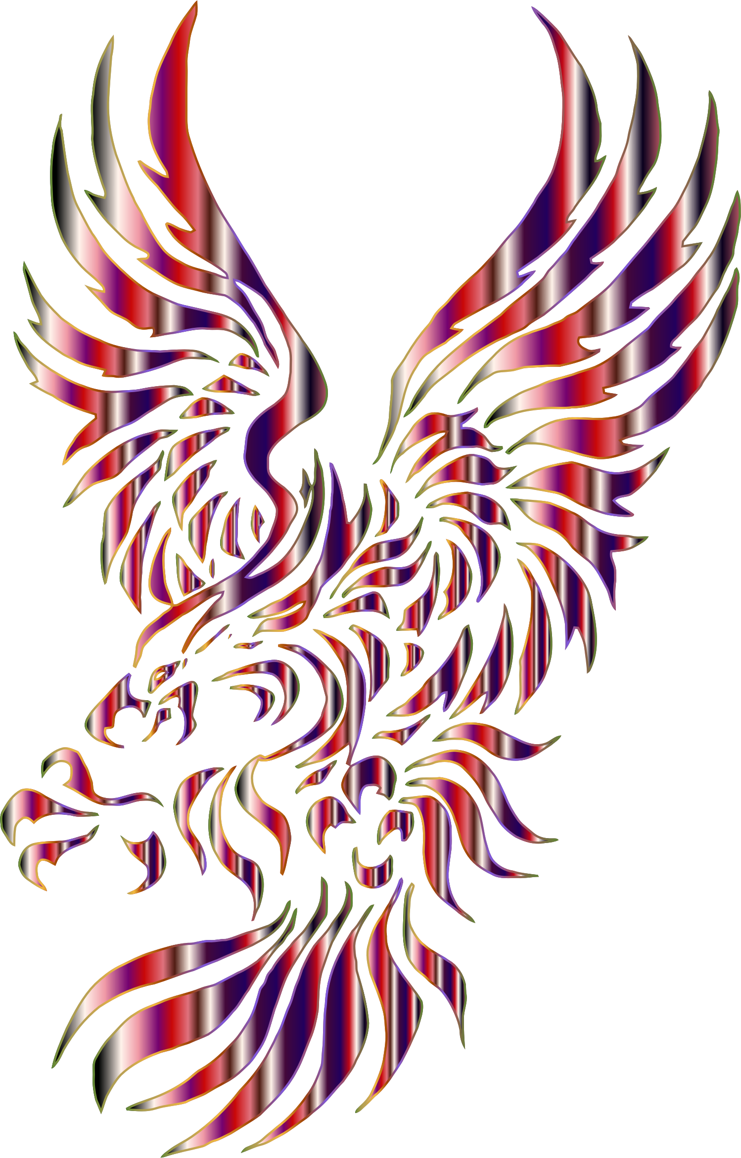 This Free Icons Png Design Of Chromatic Tribal Eagle - Tribal Eagle Png (1498x2342)