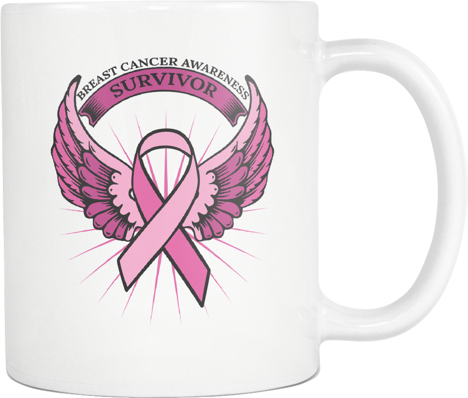 Breast Cancer Awareness Survivor Pink Ribbon Merchandise - Pink Ribbon (1024x1024)