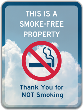 Sf2 This Is A Smoke-free Property - Private Propery-private Road- Keep Out 12'x18 Inch (400x400)