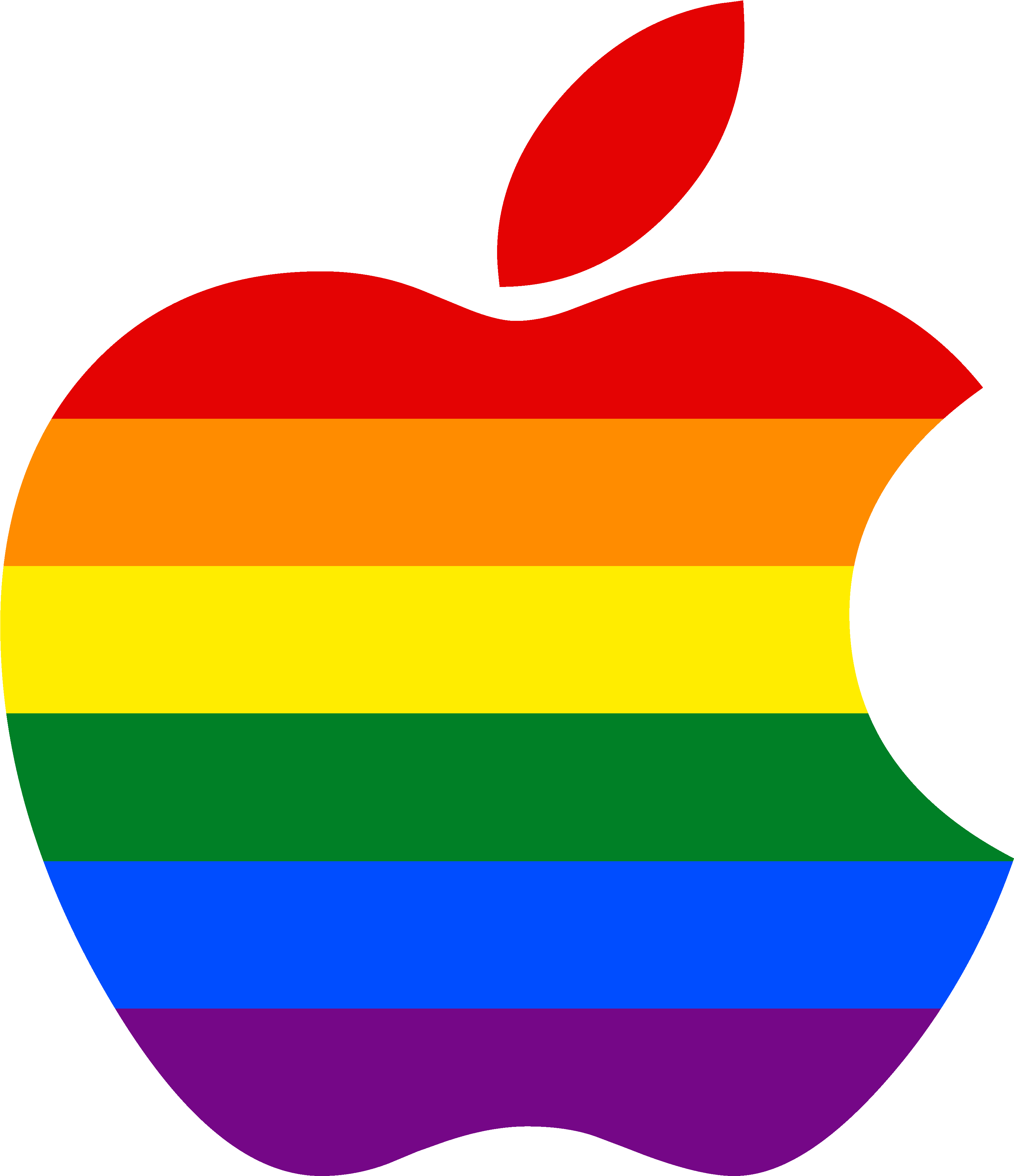 Apple Logo, Lgbt, S, Flickr, Photo Sharing - Gay Pride Apple Logo (3400x4400)