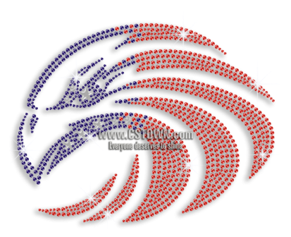 Custom Popular Eagle Head Hotfix Rhinestone Transfer - Illustration (450x450)