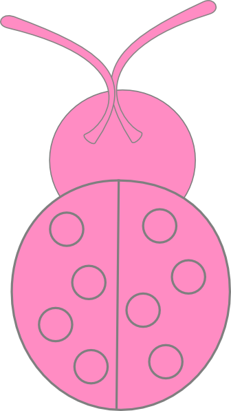 Pink Ladybug Clip Art At Clker - El Rubius (336x597)