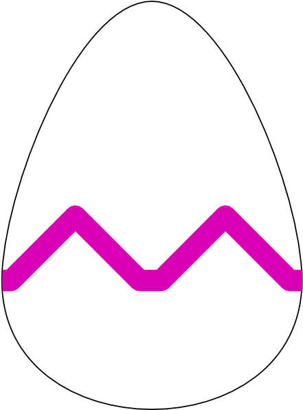 Easter Egg Clip Art At Clker - Pascoa Png Ovos Contorno (468x595)