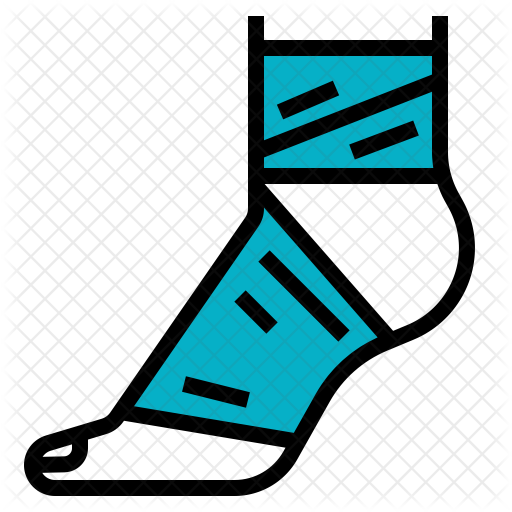 Foot Bandage Icon - Sprained Ankle (512x512)