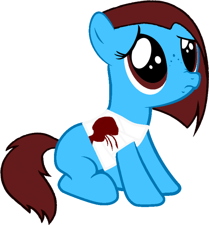 Kitsamoon, Bandage, Blood, Filly, Oc, Oc Only, Sad, - Cartoon (721x774)