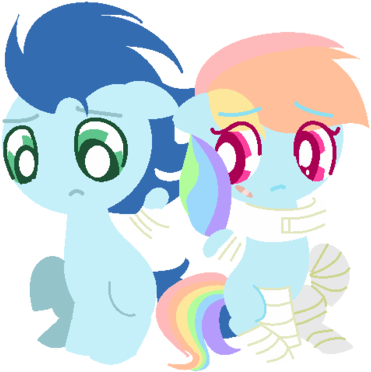 Princess Big Mac, Bandage, Feignbow Dash, Female, Injured, - Cartoon (400x431)