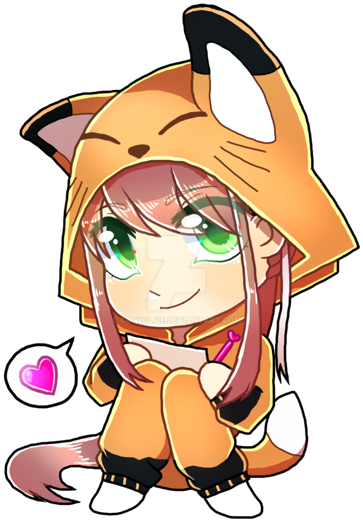 Monika Chibi Onesie By Cc-wolfie - Chibi Girl In Onesie (751x1065)