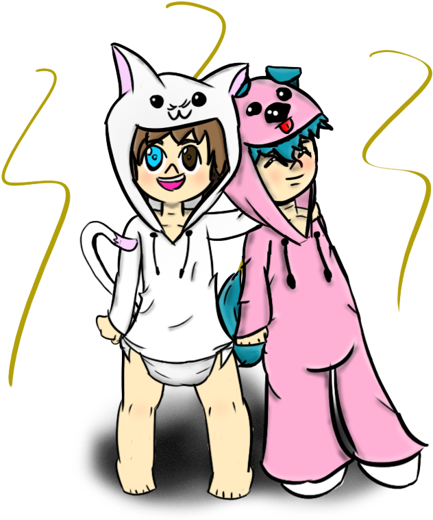 Hoodie And Onesie - Cartoon (706x767)