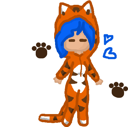 Tiger Onesie By Sprinkdraws - Cartoon (647x463)