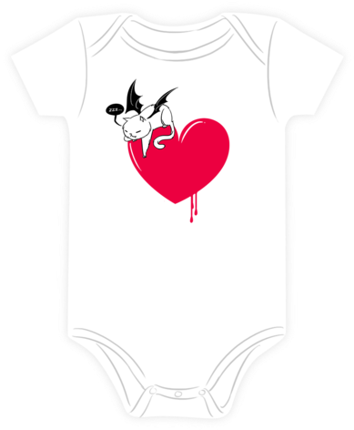 Heart Melter Short Sleeve Onesie - Cartoon (480x480)