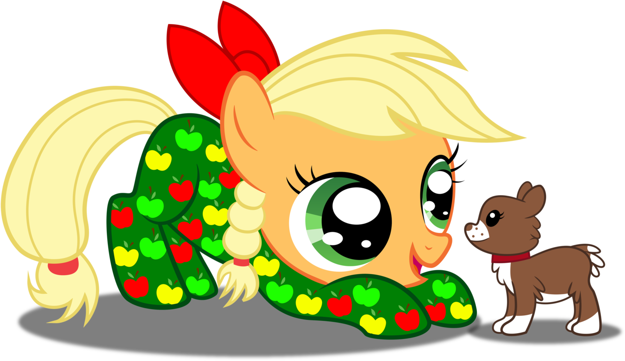 Spellboundcanvas, Bow, Clothes, Cute, Filly Applejack, - My Little Pony: Friendship Is Magic (5163x3000)