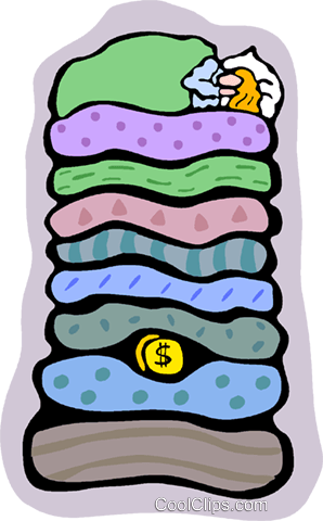 Princess And The Pea Royalty Free Vector Clip Art Illustration - Princes And The Pea Clip Art (298x480)