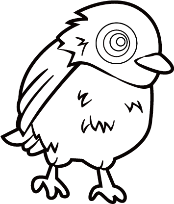 Dibujo De Gorrión Común Para Colorear - Dibujos De Gorriones Faciles (600x470)