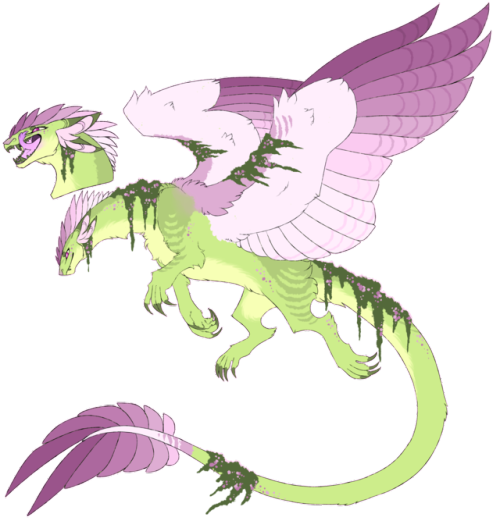 My Half Of A Design Trade With @two Tailed Hummingbird - Dragon (500x520)