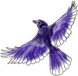 Bird Flying By Yecaro - Purple Bird Flying Png (500x401)