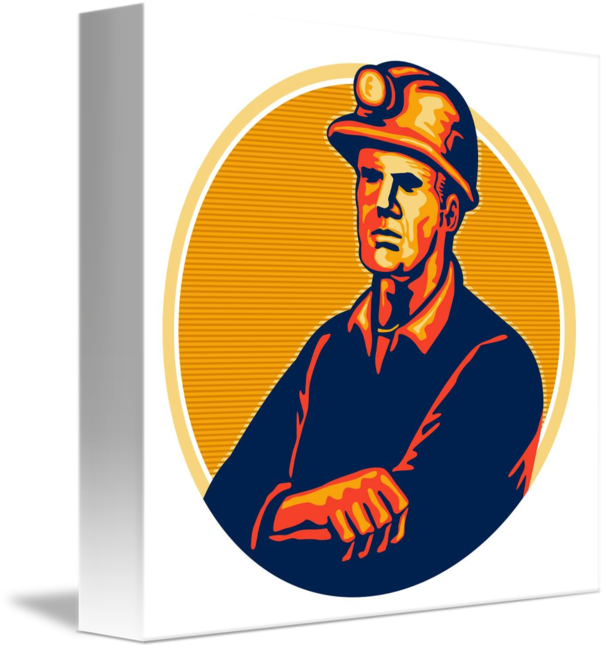 Coal Miner Arms Folded Retro Shower Curtain (606x650)