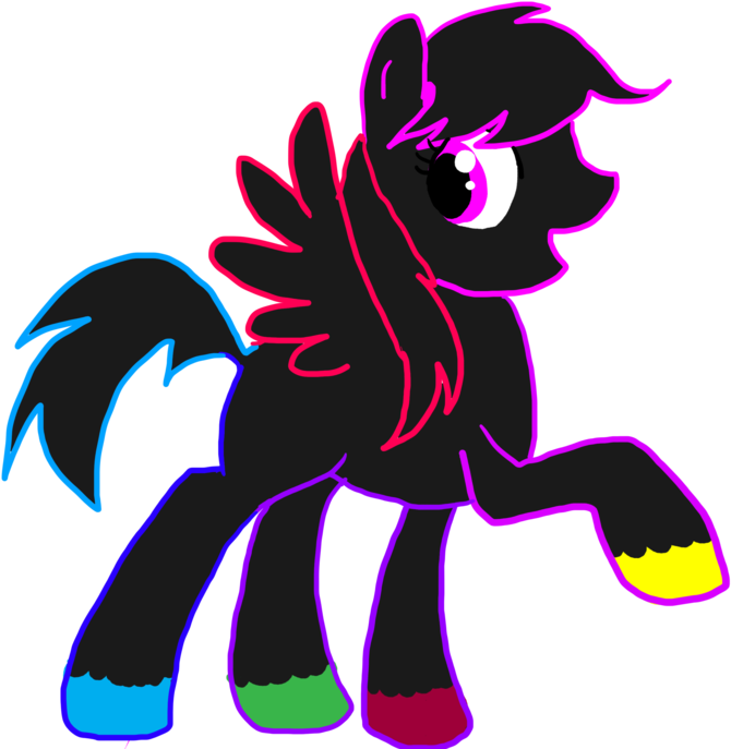 Neon Pegasus By Sweetchiomlp - Neon Pegasus (900x695)