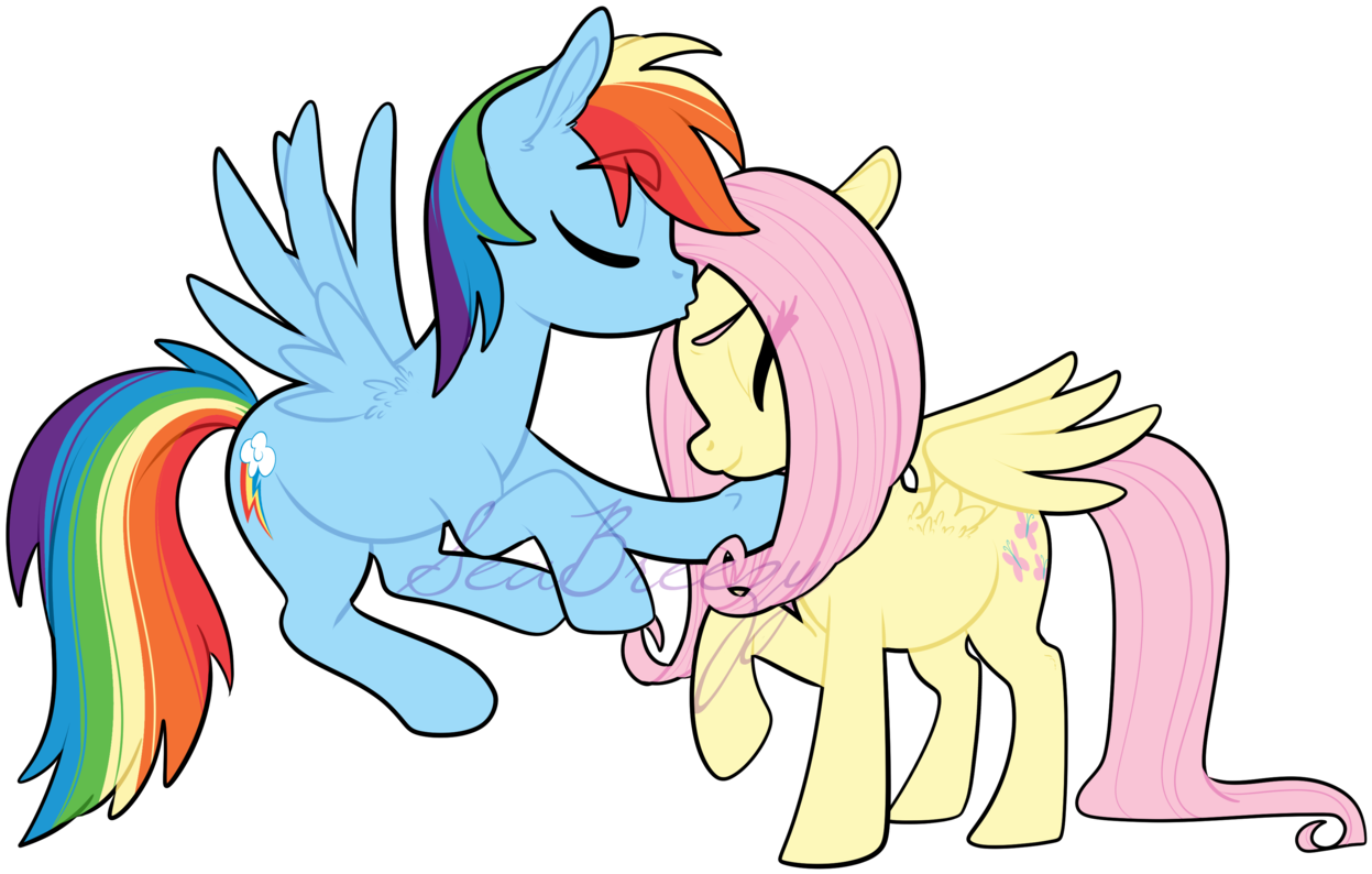 Seabreezy, Eyes Closed, Female, Flutterdash, Fluttershy, - Cartoon (1280x827)
