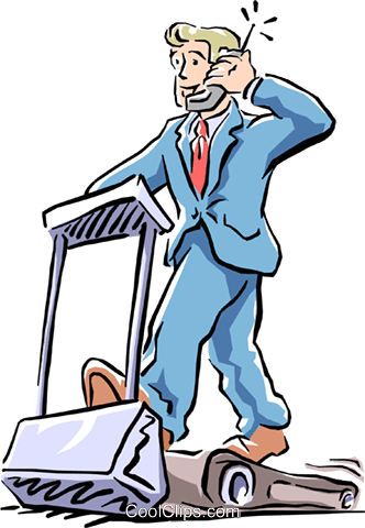 Communications/man On Treadmill Royalty Free Vector - Communications/man On Treadmill Royalty Free Vector (332x480)