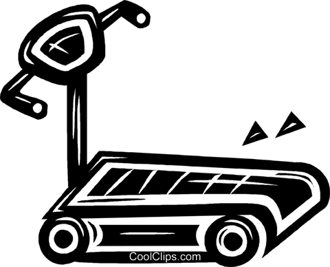 Treadmill Royalty Free Vector Clip Art Illustration - Treadmill Royalty Free Vector Clip Art Illustration (480x388)