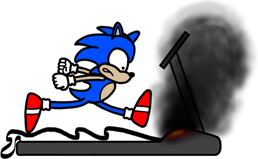 Sonic's Treadmill By Emceech4p - Cartoon (900x557)