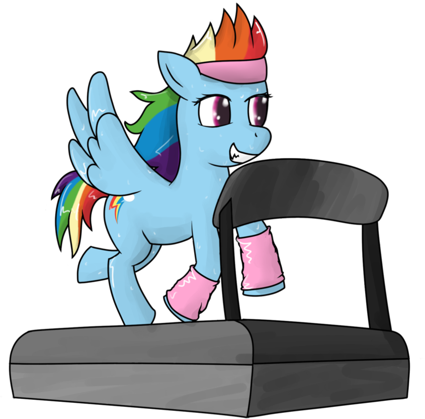Rainbow Dash On A Treadmill By M4st3rch1ef - Rainbow Dash (889x898)