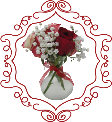 Roses Round Vase - Garden Roses (500x500)