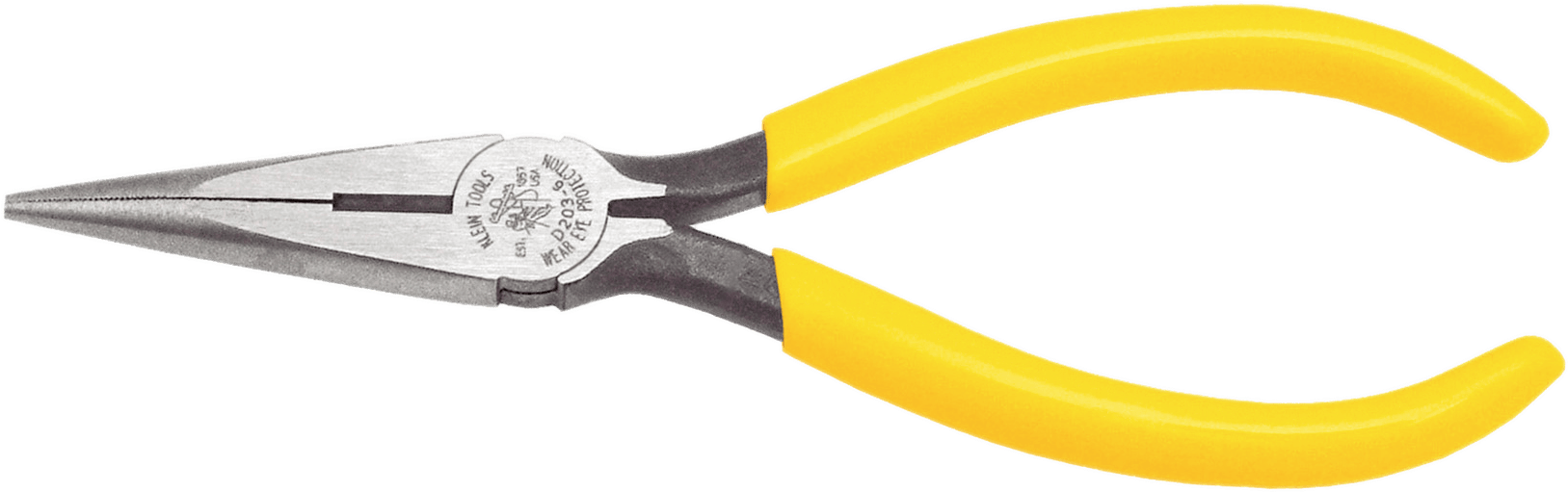Needle Nose Pliers Png - Klein Tools J203-6 Journeyman 6" Standard Long Nose (1800x988)