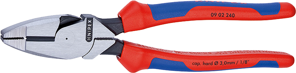 Plier Png File - Knipex - Cutting Plier, Lineman, 240mm - 09 12 240 (1055x400)
