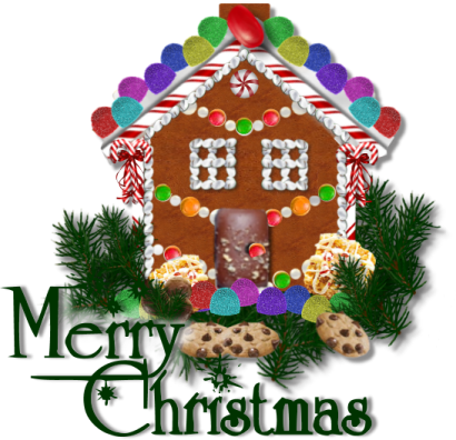 Christmas Gingerbread House Download - Meryy Christmas (410x396)