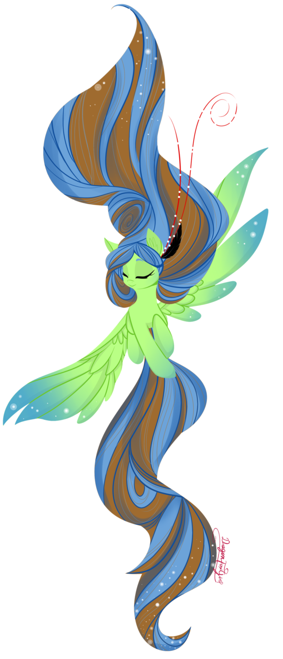 Feathered Heart Female Open Leader Smart, Quiet, Friendly - Mlp Flying Pegasus (609x1310)